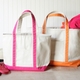 boat tote - hot pink