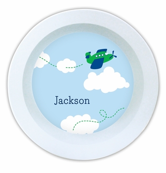 boatman geller airplane melamine bowl