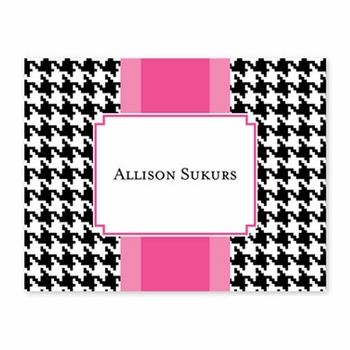 boatman geller alex houndstooth black fold over note