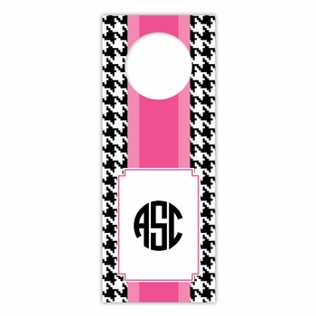 boatman geller alex houndstooth black wine tags