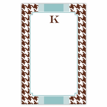 boatman geller alex houndstooth chocolate notepad
