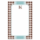 boatman geller alex houndstooth chocolate notepad