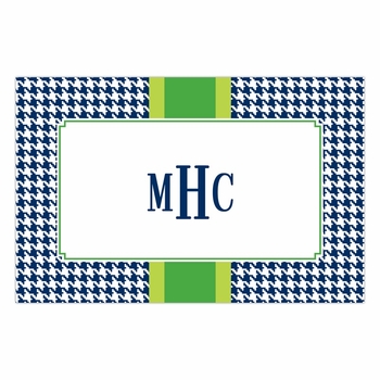 boatman geller alex houndstooth navy disposable placemats