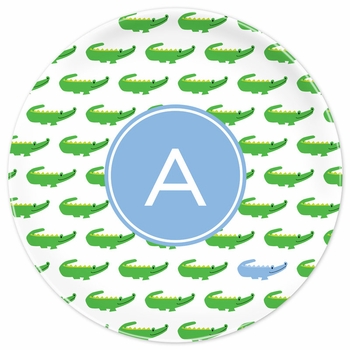 boatman geller alligator repeat blue plate