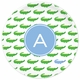 boatman geller alligator repeat blue plate