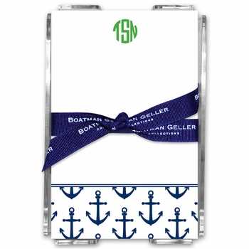 boatman geller anchors navy acrylic note sheets
