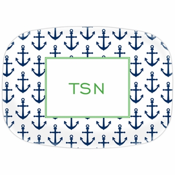 boatman geller anchors navy platter