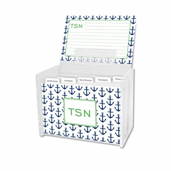 boatman geller anchors navy recipe box