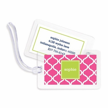 boatman geller ann tile raspberry bag tags
