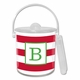 boatman geller awning stripe red ice bucket