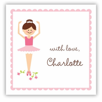 boatman geller ballerina square sticker