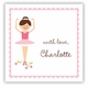 boatman geller ballerina square sticker