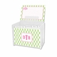 boatman geller bamboo green & raspberry recipe box