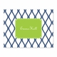 boatman geller bamboo navy & green fold over note
