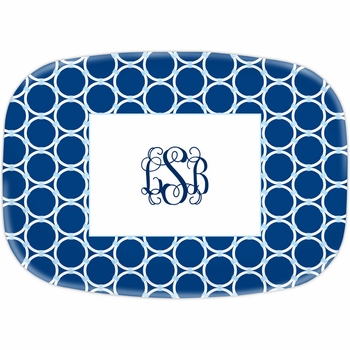 boatman geller bamboo rings navy platter