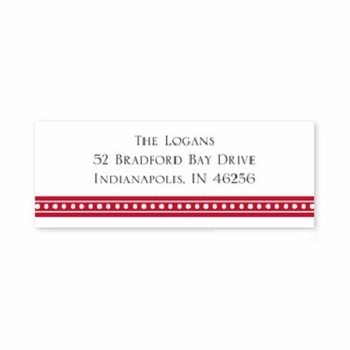 boatman geller beaded red address labels