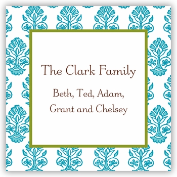 boatman geller beti teal square sticker