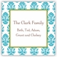boatman geller beti teal square sticker