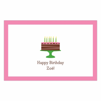 boatman geller birthday cake pink placemat