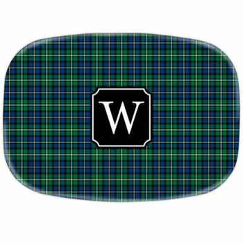 boatman geller black watch plaid platters