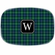 boatman geller black watch plaid platters