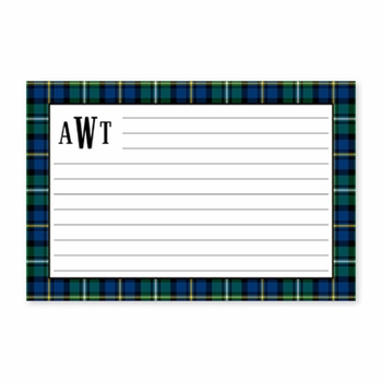 boatman geller black watch plaid recipe box