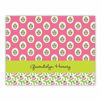 boatman geller block provincial pink foldover note cards