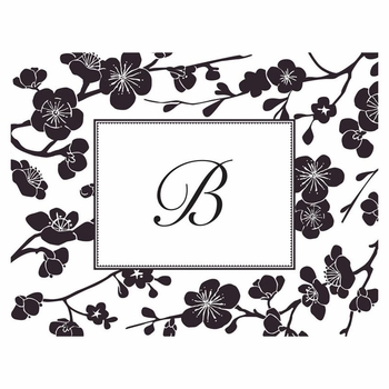 boatman geller blossom black foldover note cards