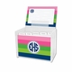 boatman geller bold stripe pink, green & navy recipe box