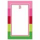 boatman geller bold stripe pink & green notepad