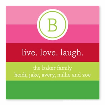 boatman geller bold stripe square sticker