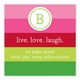 boatman geller bold stripe square sticker