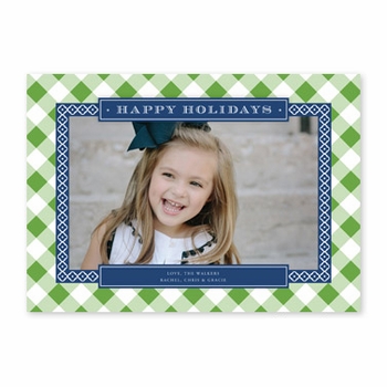 boatman geller buffalo check kelly green & navy photocard