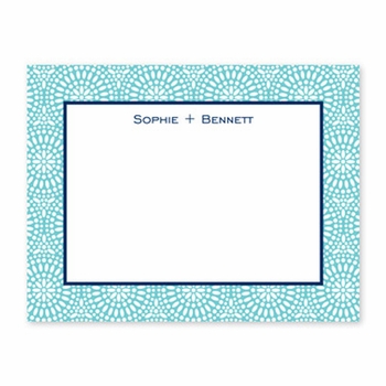 boatman geller bursts teal small flat notecard