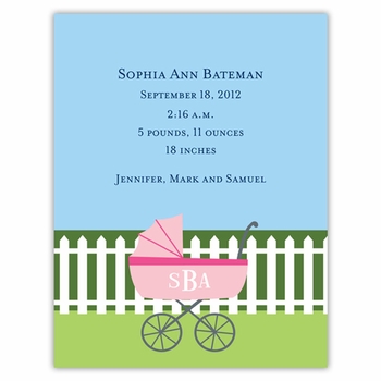 boatman geller charming pram pink small flat