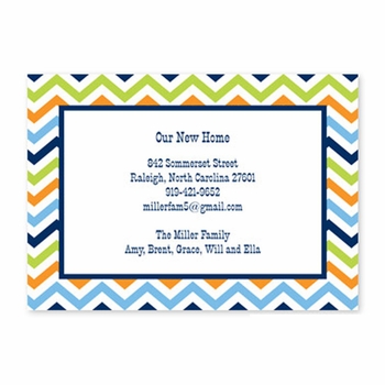 boatman geller chevron blue, orange & lime large flat