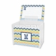 boatman geller chevron blue, orange & lime recipe box