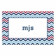 boatman geller chevron blue & red disposable placemats