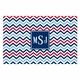 boatman geller chevron blue & red disposable placemats