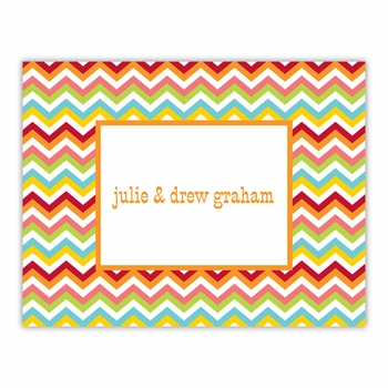 boatman geller chevron bright foldover note cards