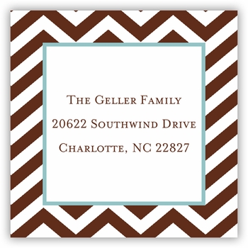 boatman geller chevron chocolate square sticker