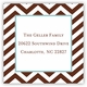 boatman geller chevron chocolate square sticker