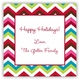 boatman geller chevron holiday square sticker