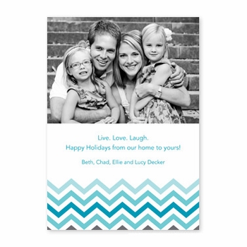 boatman geller chevron ombre teal photocard