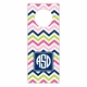 boatman geller chevron pink, navy & lime wine tags