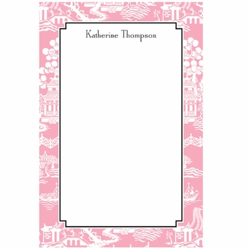 boatman geller chinoiserie pink notepad