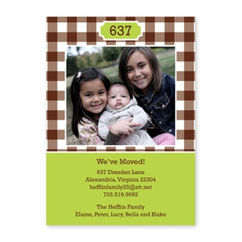 boatman geller classic check chocolate flat photocard