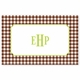 boatman geller classic check chocolate placemat