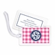 boatman geller classic check raspberry bag tags