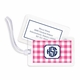 boatman geller classic check raspberry bag tags